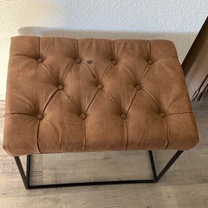 Brown Tufted Ottoman